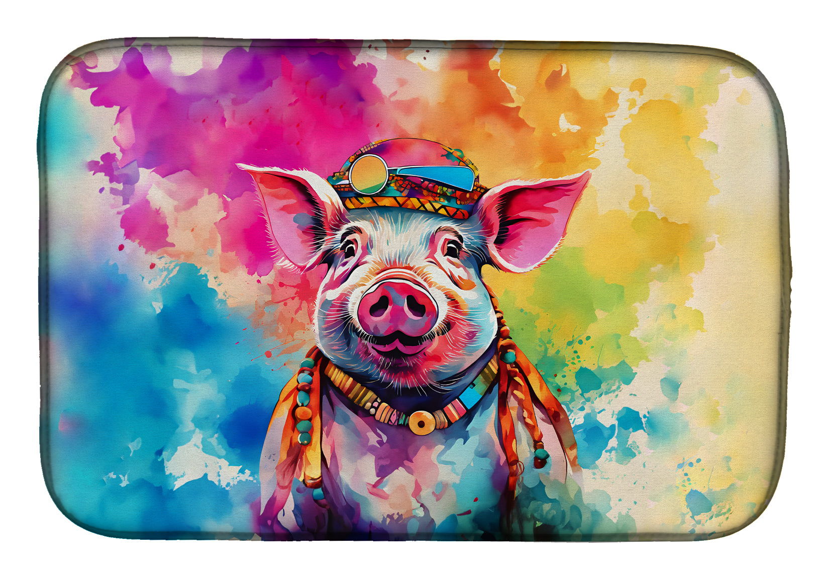Buy this Hippie Animal Pig Dish Drying Mat