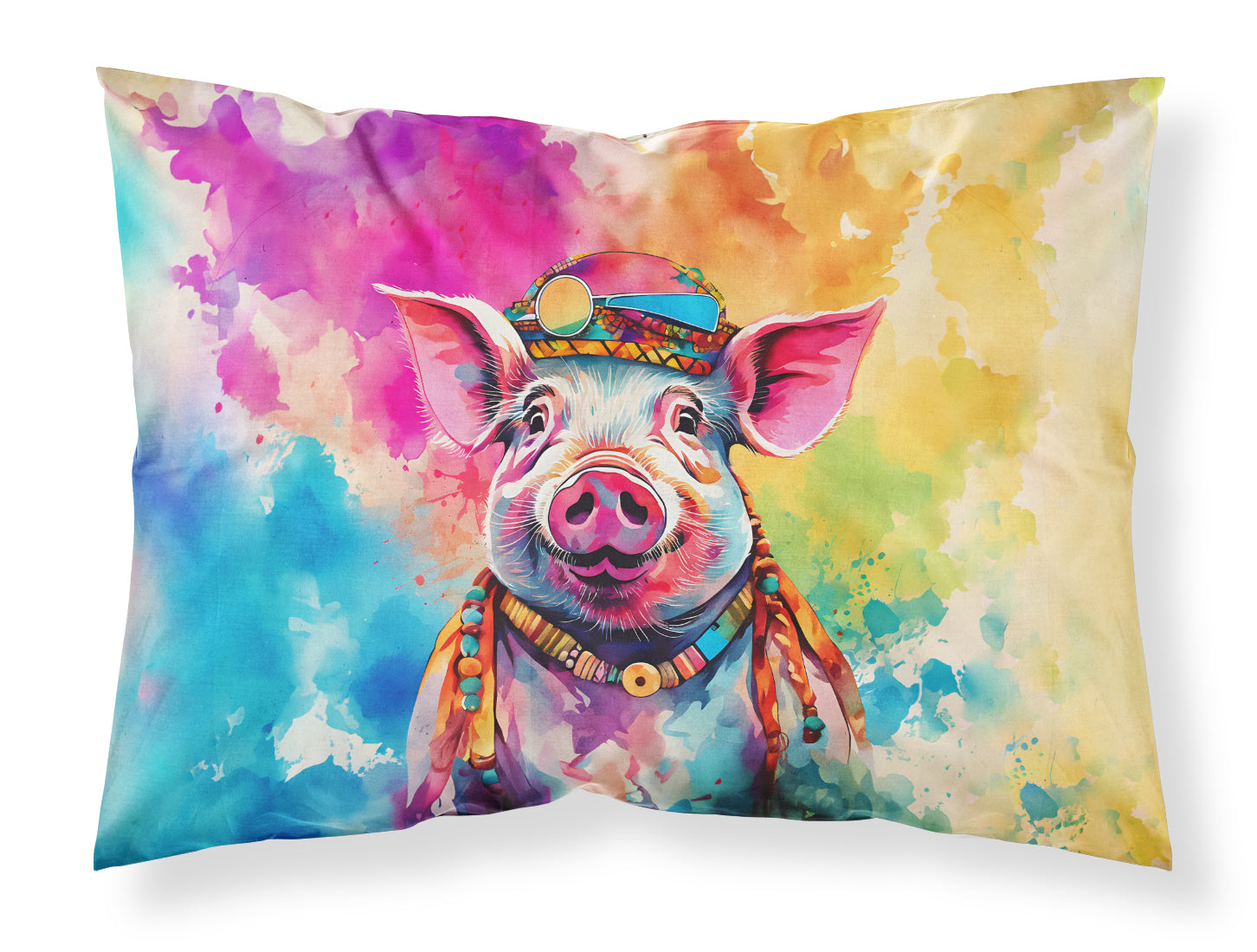 Buy this Hippie Animal Pig Standard Pillowcase
