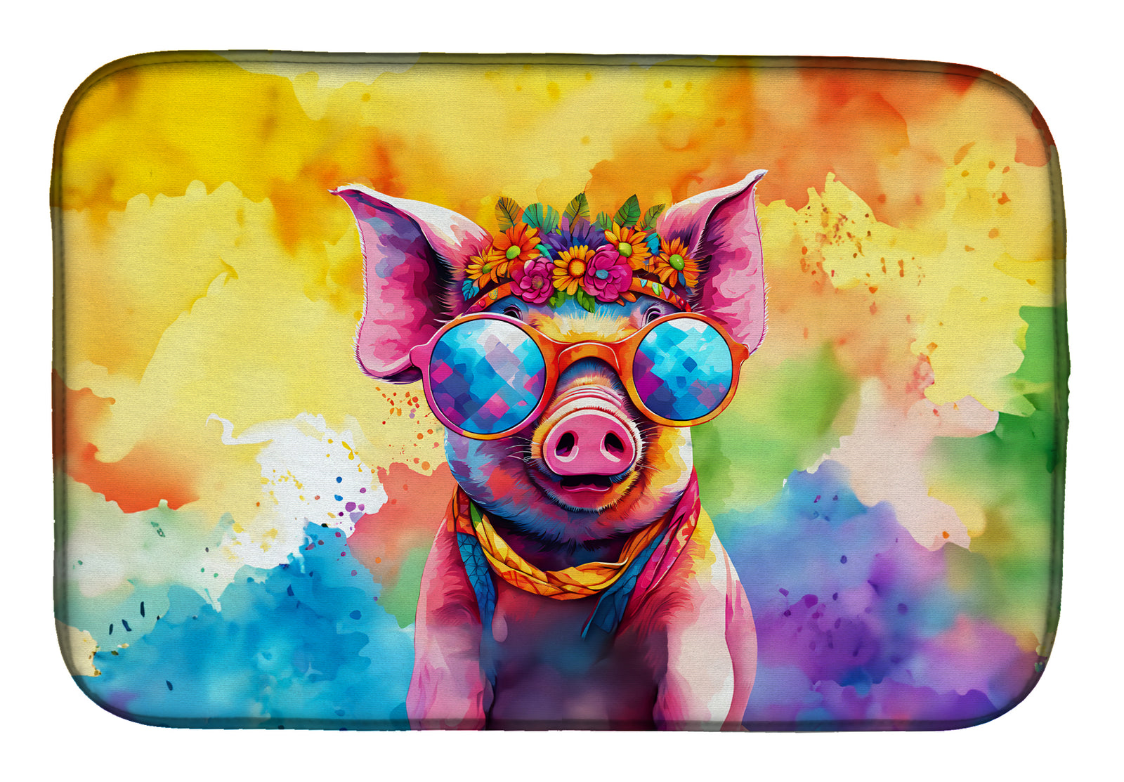 Buy this Hippie Animal Pig Dish Drying Mat