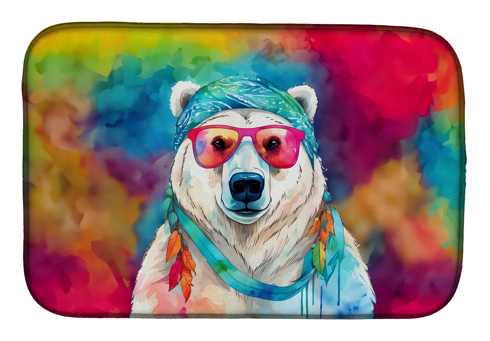 Buy this Hippie Animal Polar Bear Dish Drying Mat