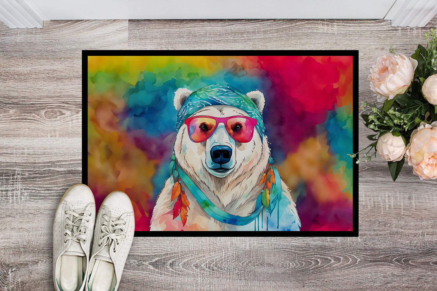 Hippie Animal Polar Bear Doormat