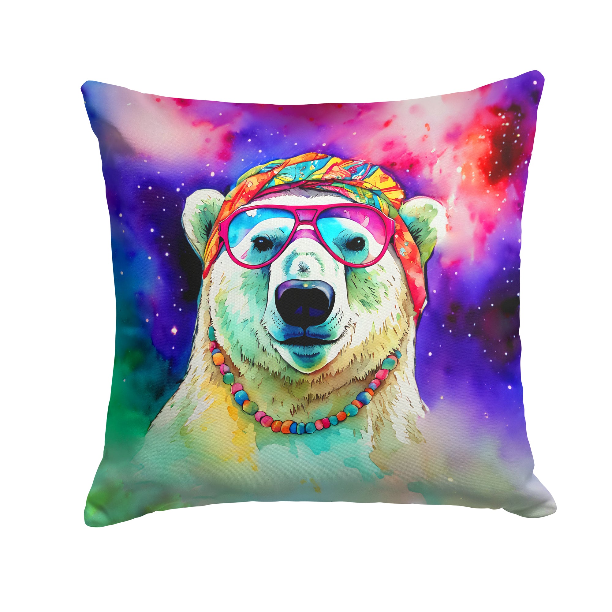 Buy this Hippie Animal Polar Bear Throw Pillow
