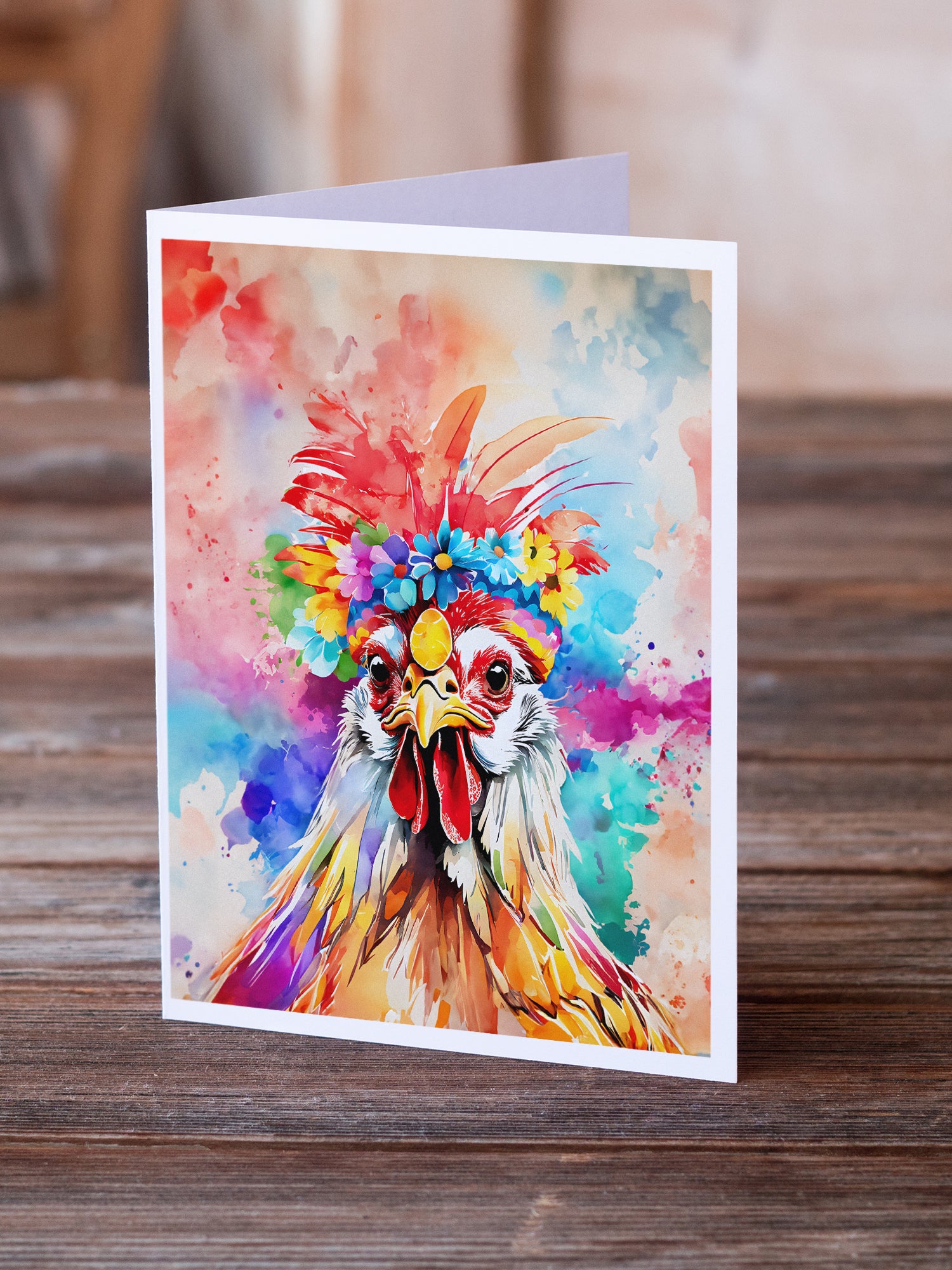 Buy this Hippie Animal Polish Poland Rooster Greeting Cards Pack of 8