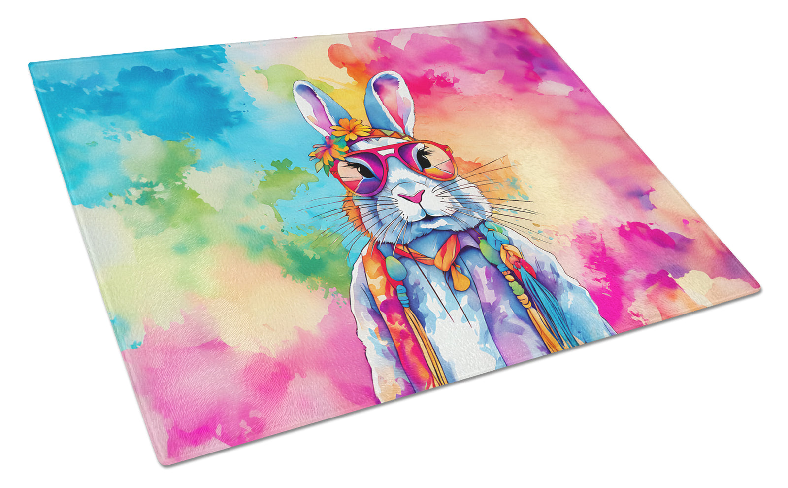 Buy this Hippie Animal Rabbit Glass Cutting Board