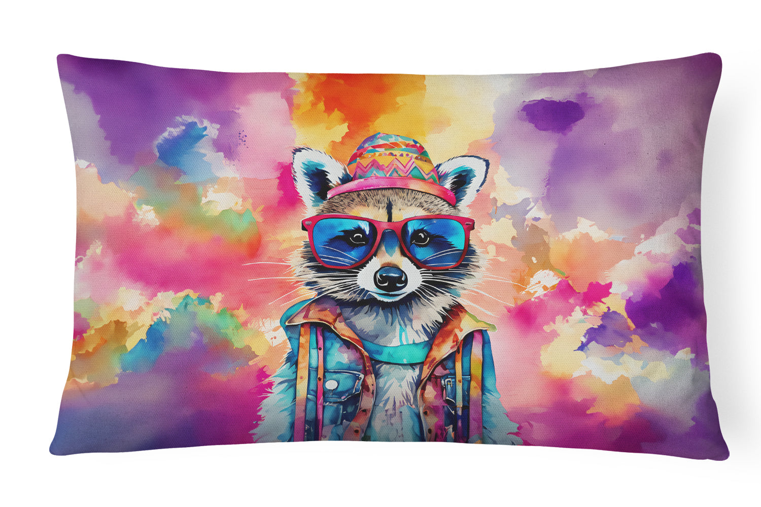 Buy this Hippie Animal Raccoon Throw Pillow