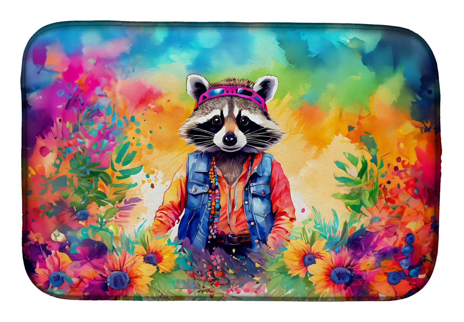 Buy this Hippie Animal Raccoon Dish Drying Mat