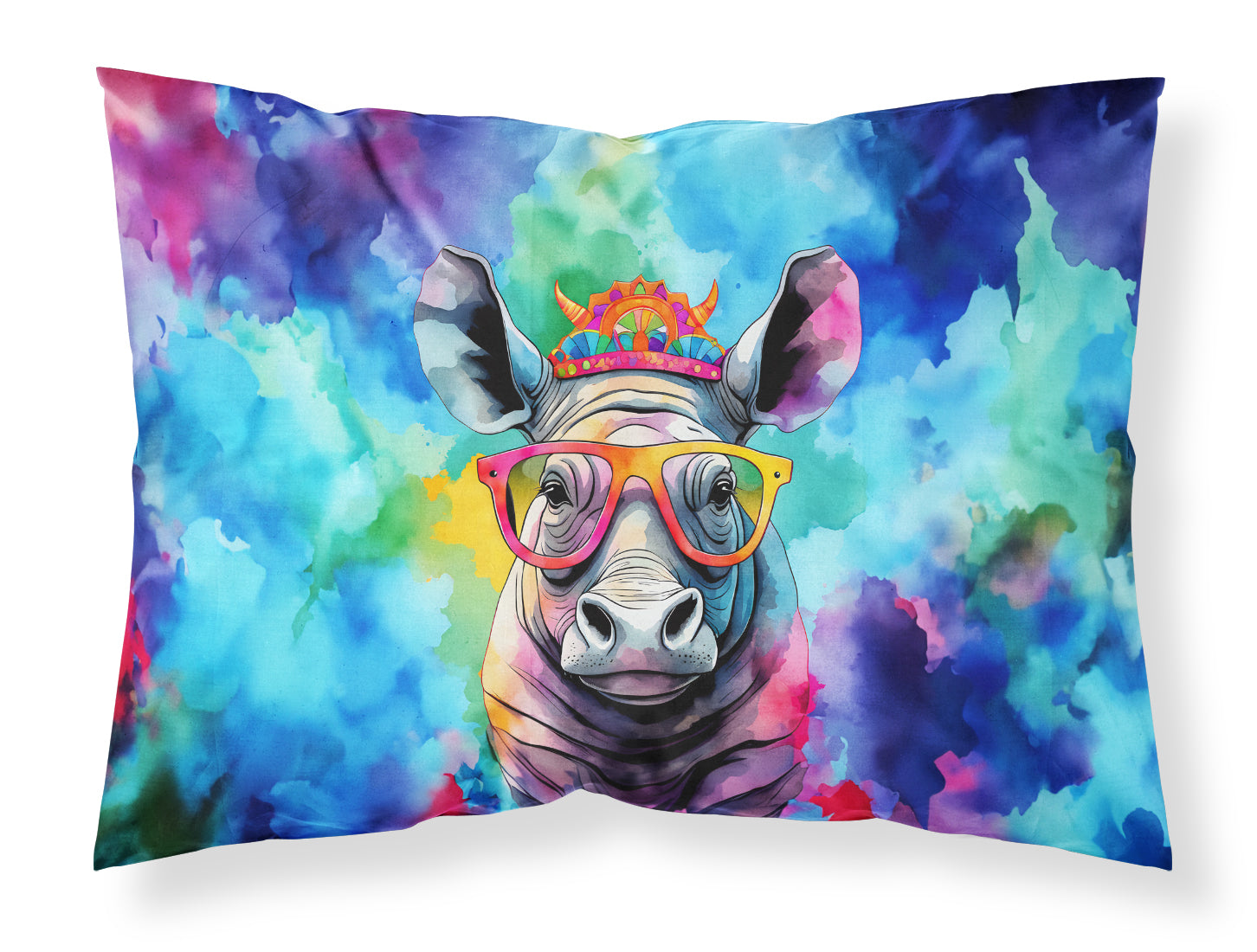 Buy this Hippie Animal Rhinoceros Standard Pillowcase