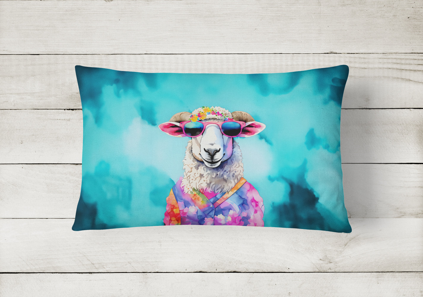 Buy this Hippie Animal Sheep Throw Pillow