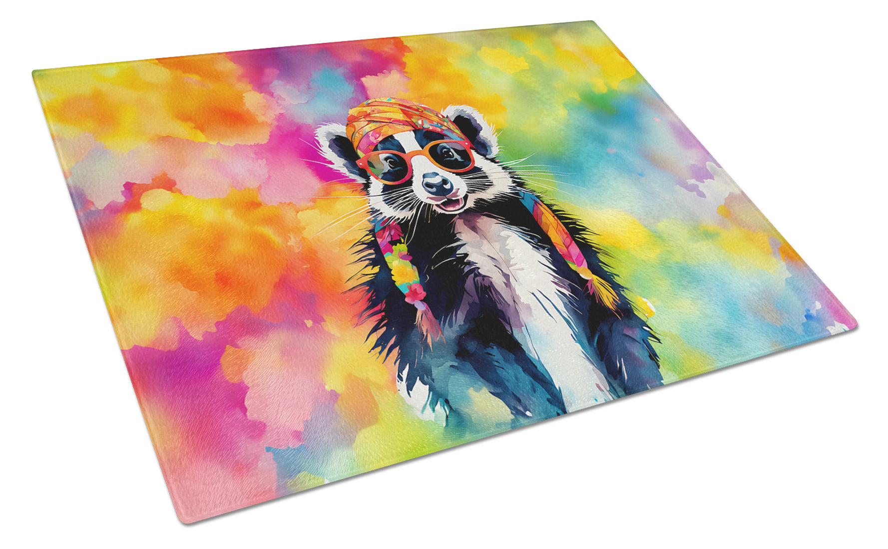 Buy this Hippie Animal Skunk Glass Cutting Board