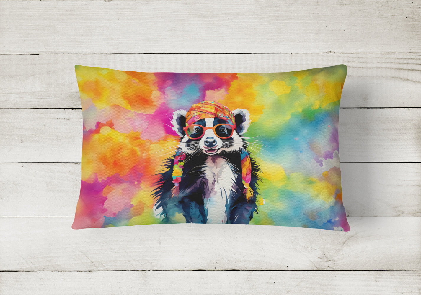 Buy this Hippie Animal Skunk Throw Pillow