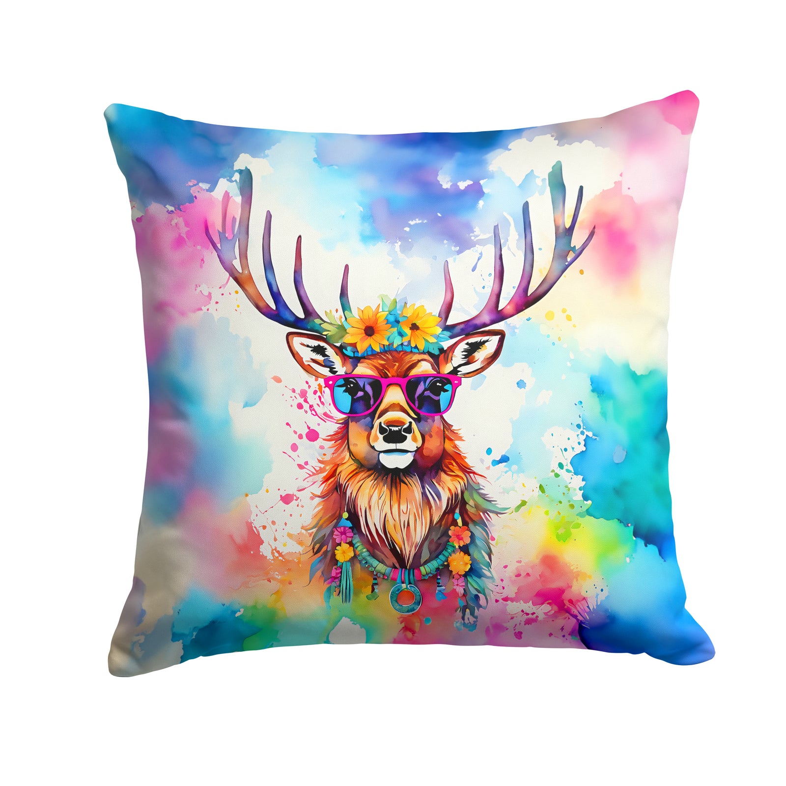 Buy this Hippie Animal Stag Deer Throw Pillow