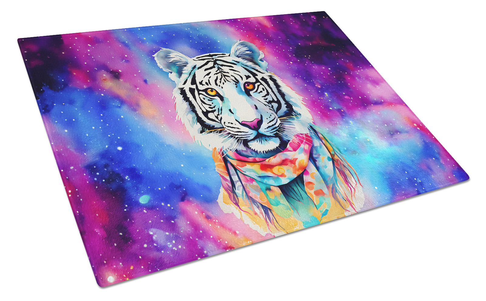 Buy this Hippie Animal White Tiger Glass Cutting Board
