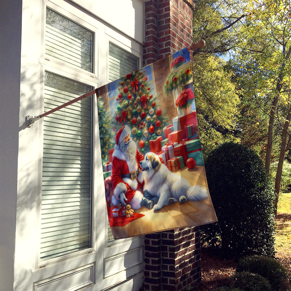 Buy this Great Pyrenees and Santa Claus House Flag