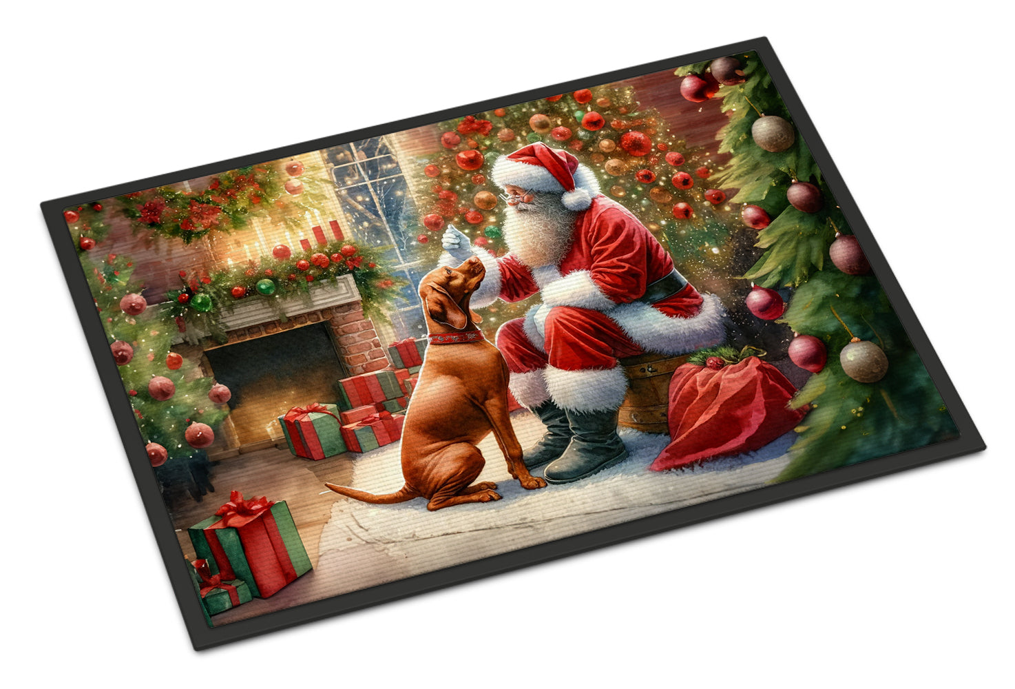 Buy this Vizsla and Santa Claus Doormat