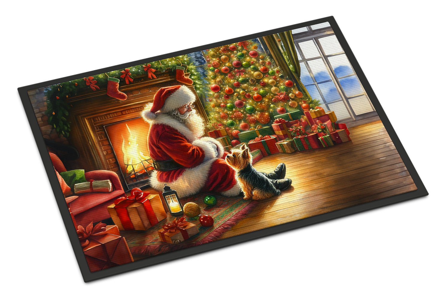 Buy this Yorkshire Terrier Yorkie and Santa Claus Doormat