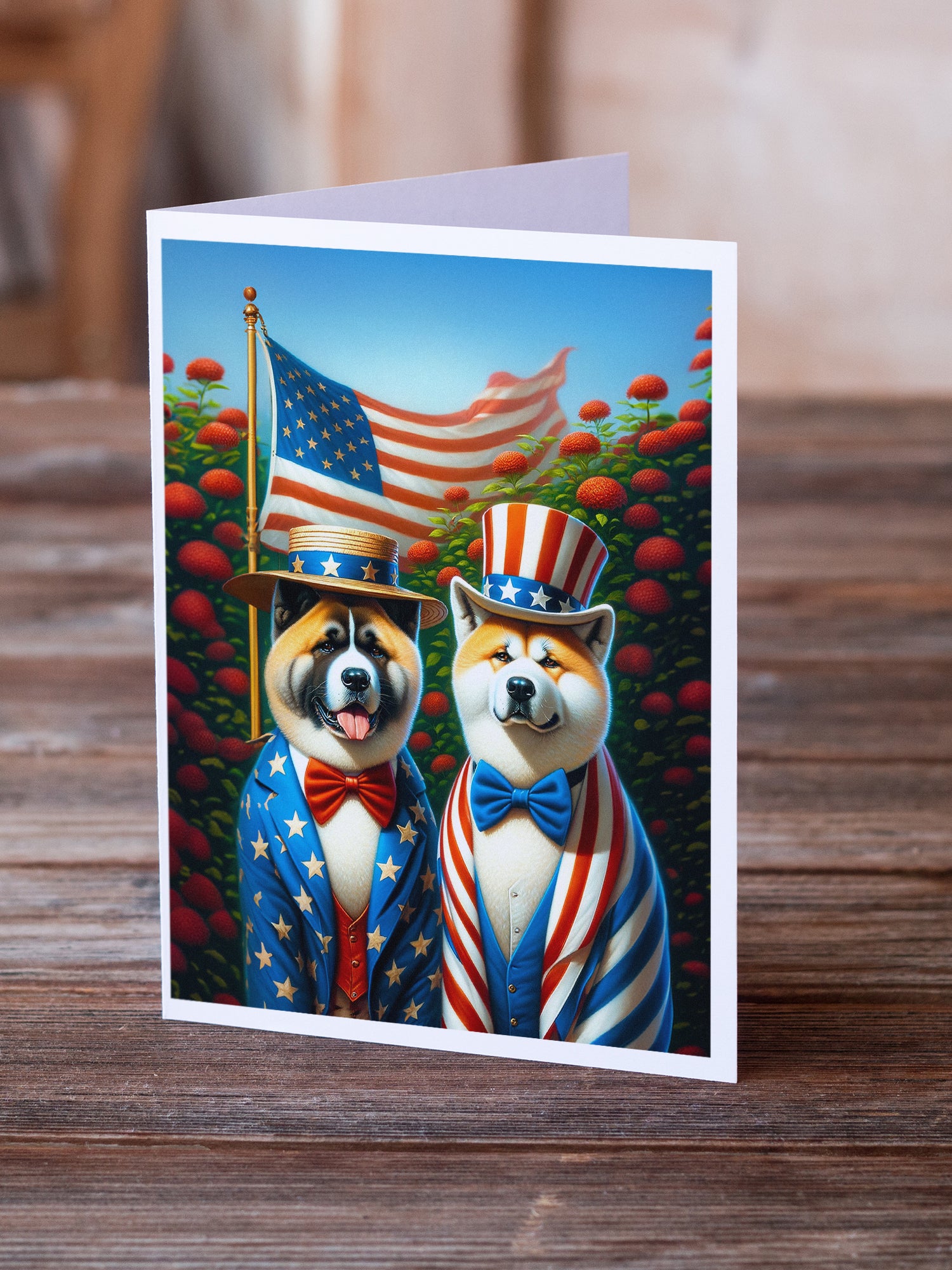 Buy this All American Akita Greeting Cards Pack of 8