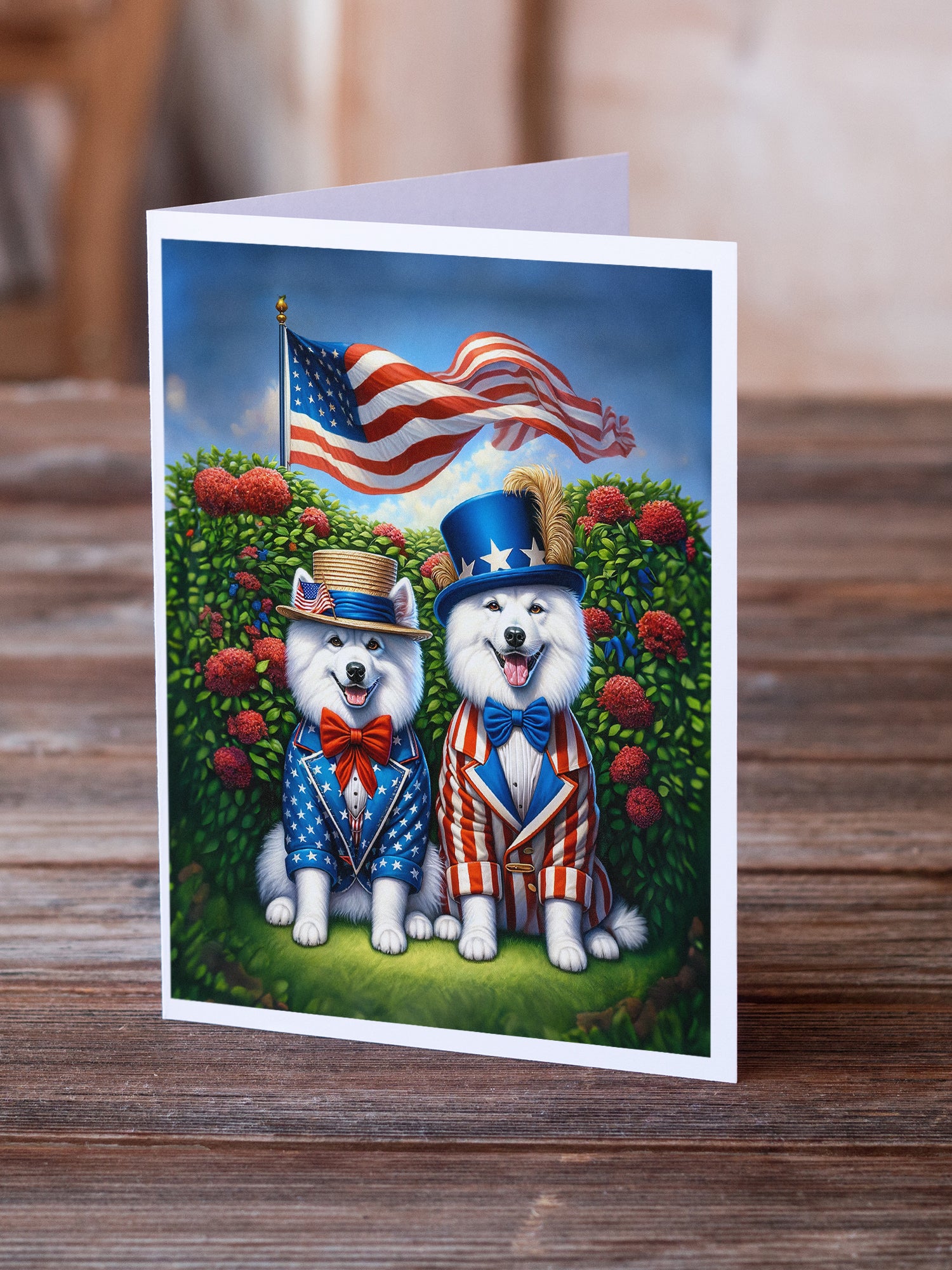 Buy this All American American Eskimo Greeting Cards Pack of 8