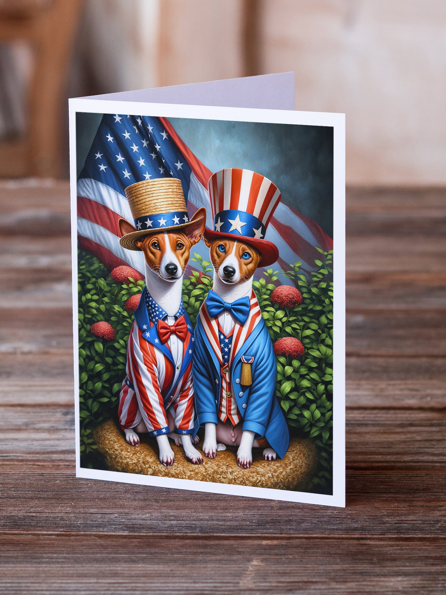 All American Basenji Greeting Cards Pack of 8