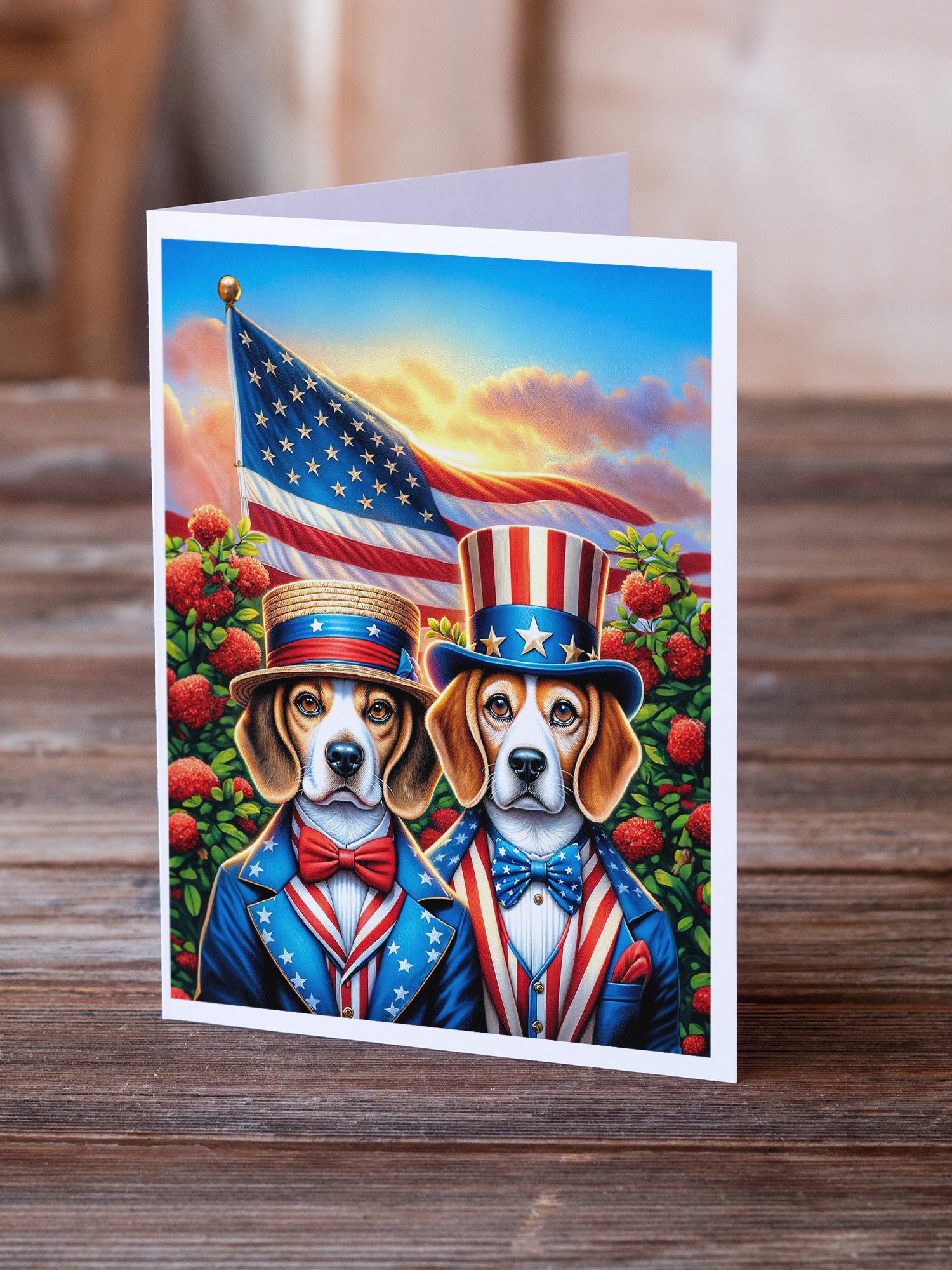 Buy this All American Beagle Greeting Cards Pack of 8