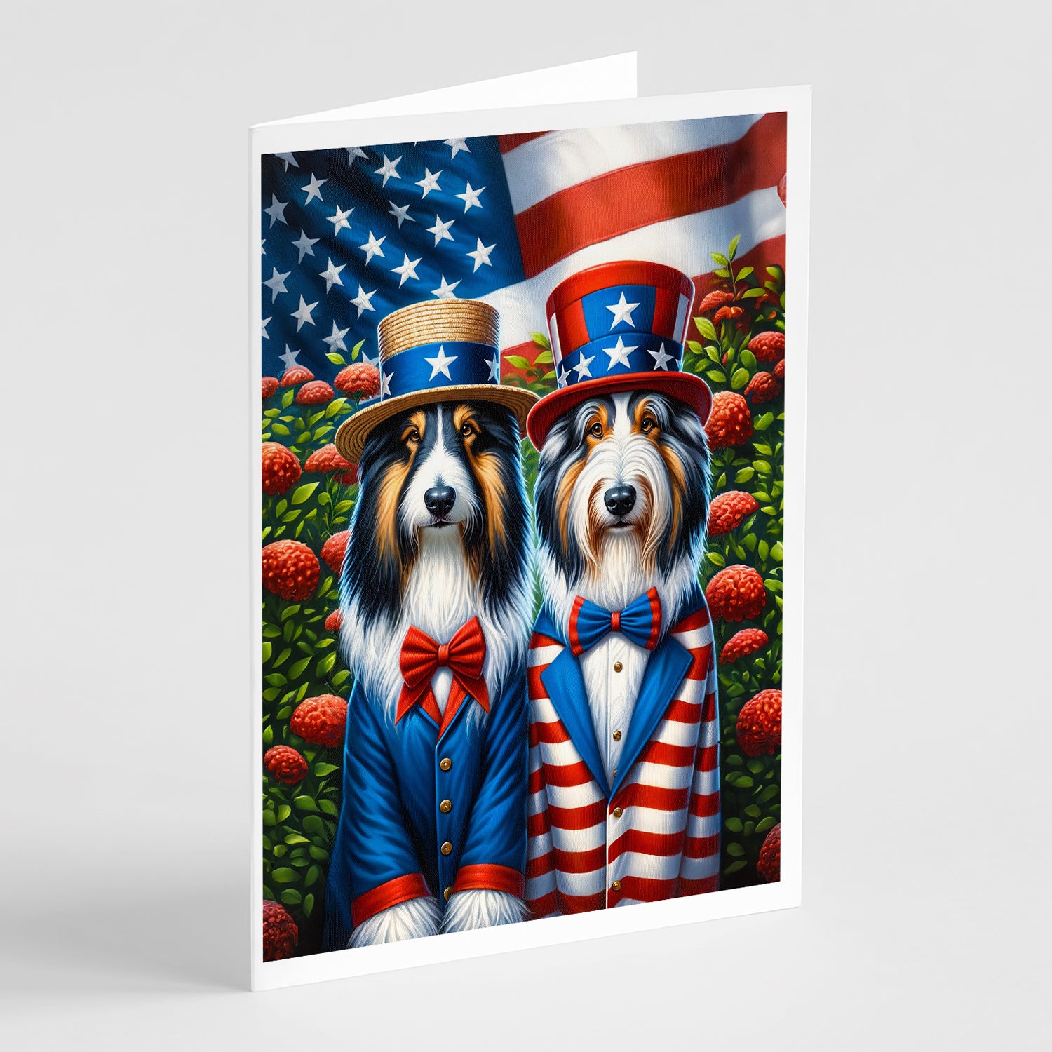 Buy this All American Bearded Collie Greeting Cards Pack of 8