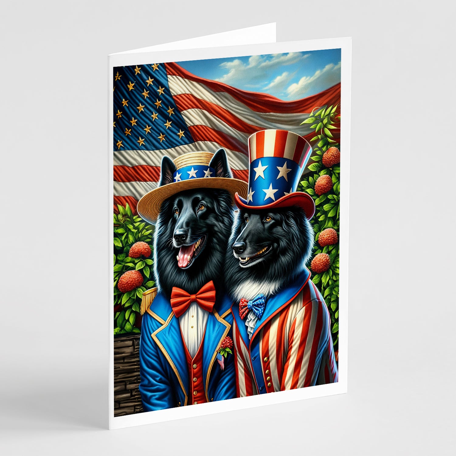 Buy this All American Belgian Sheepdog Greeting Cards Pack of 8