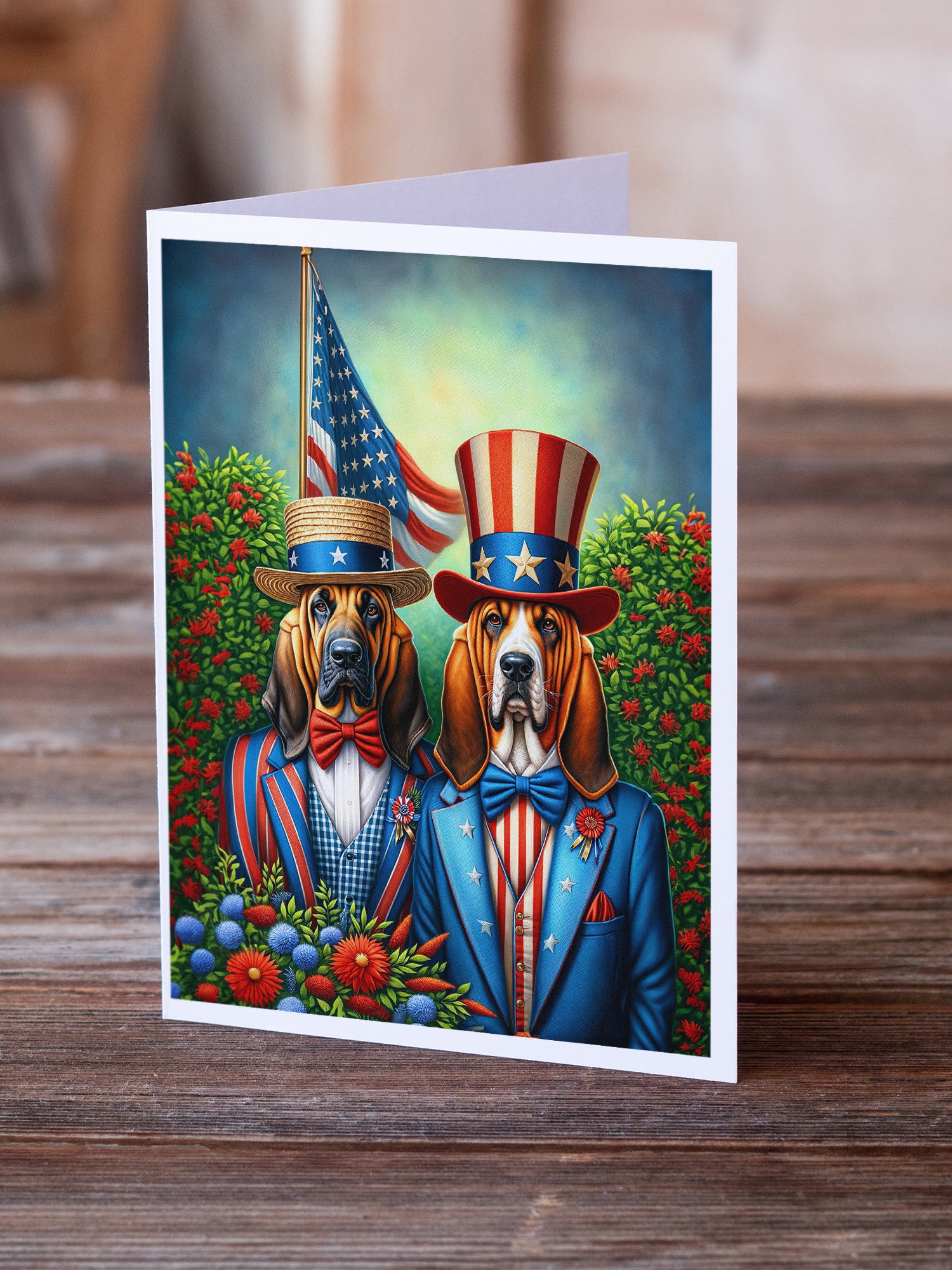 Buy this All American Bloodhound Greeting Cards Pack of 8