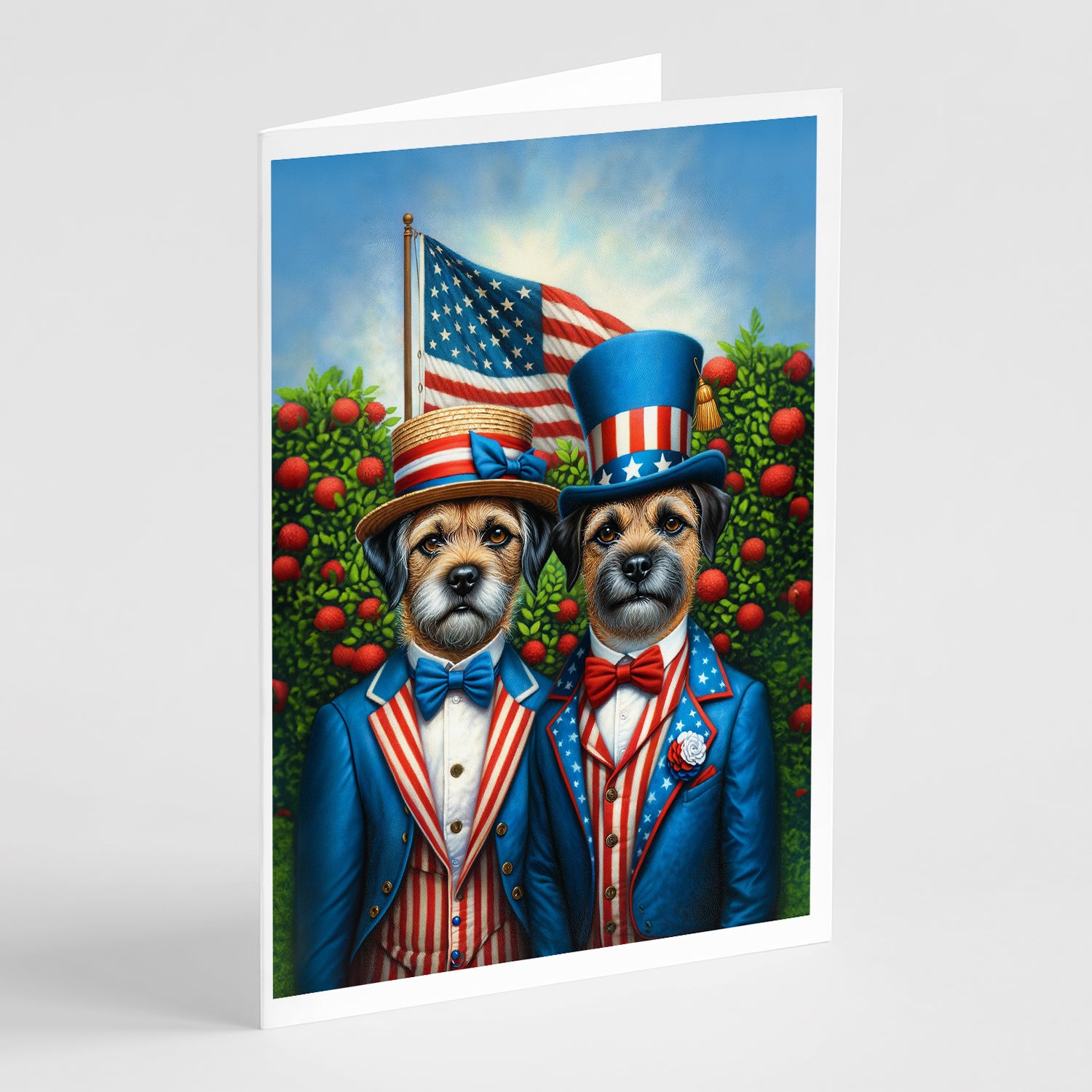 Buy this All American Border Terrier Greeting Cards Pack of 8