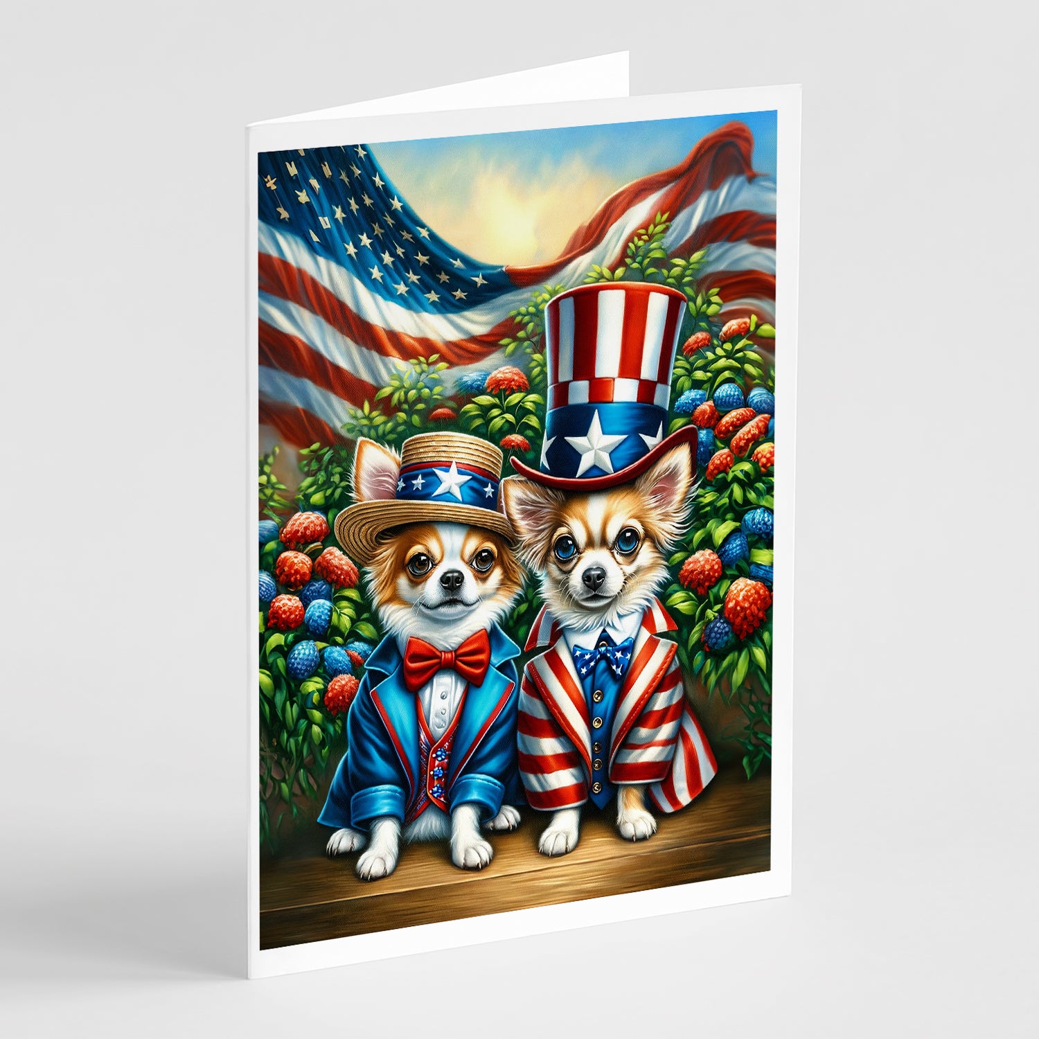 Buy this All American Chihuahua Greeting Cards Pack of 8