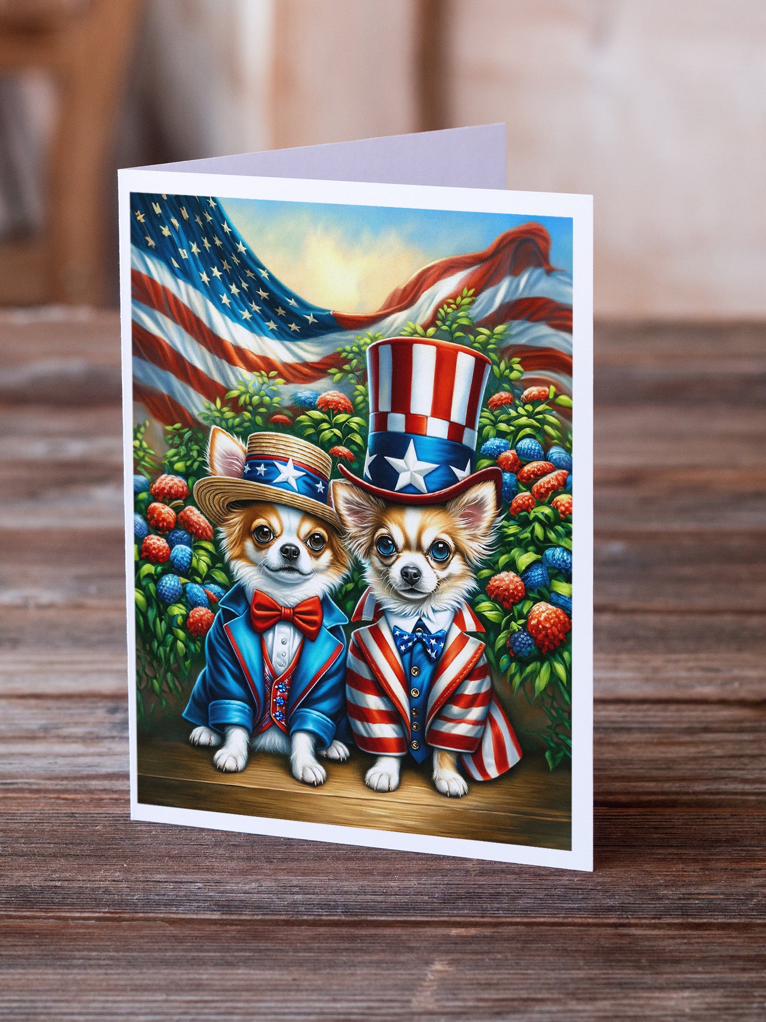 Buy this All American Chihuahua Greeting Cards Pack of 8