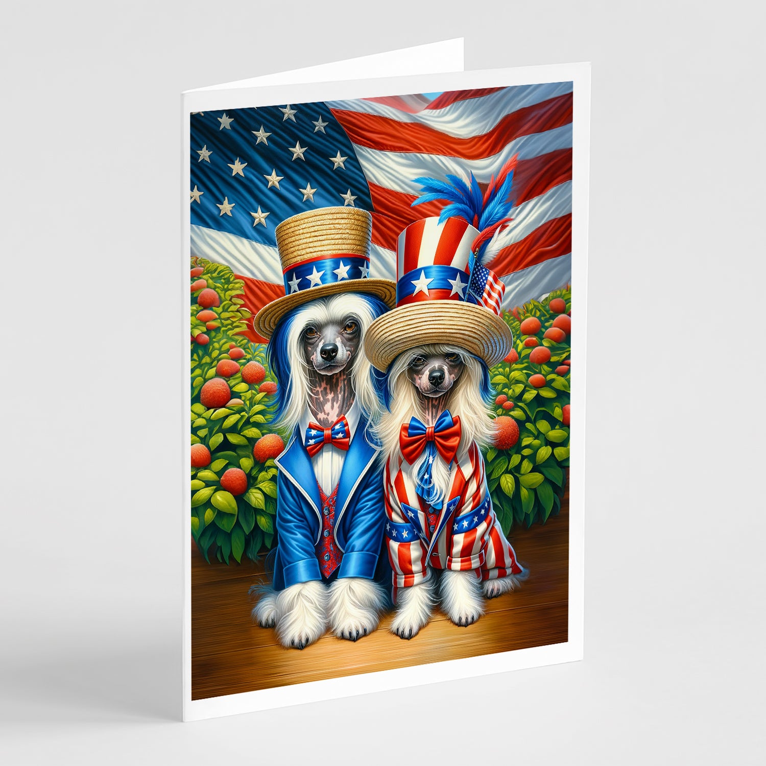 Buy this All American Chinese Crested Greeting Cards Pack of 8