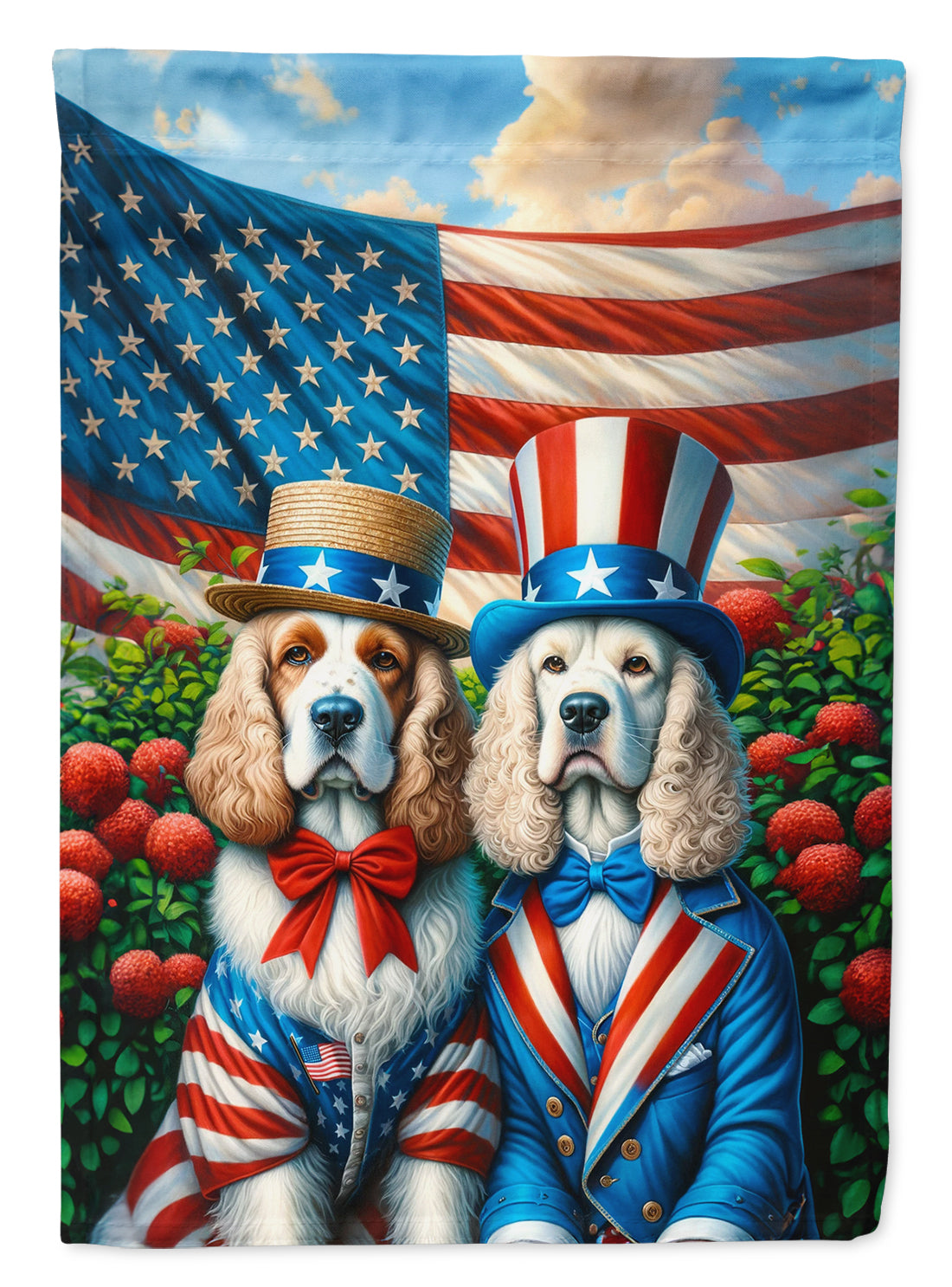 Buy this All American Clumber Spaniel House Flag