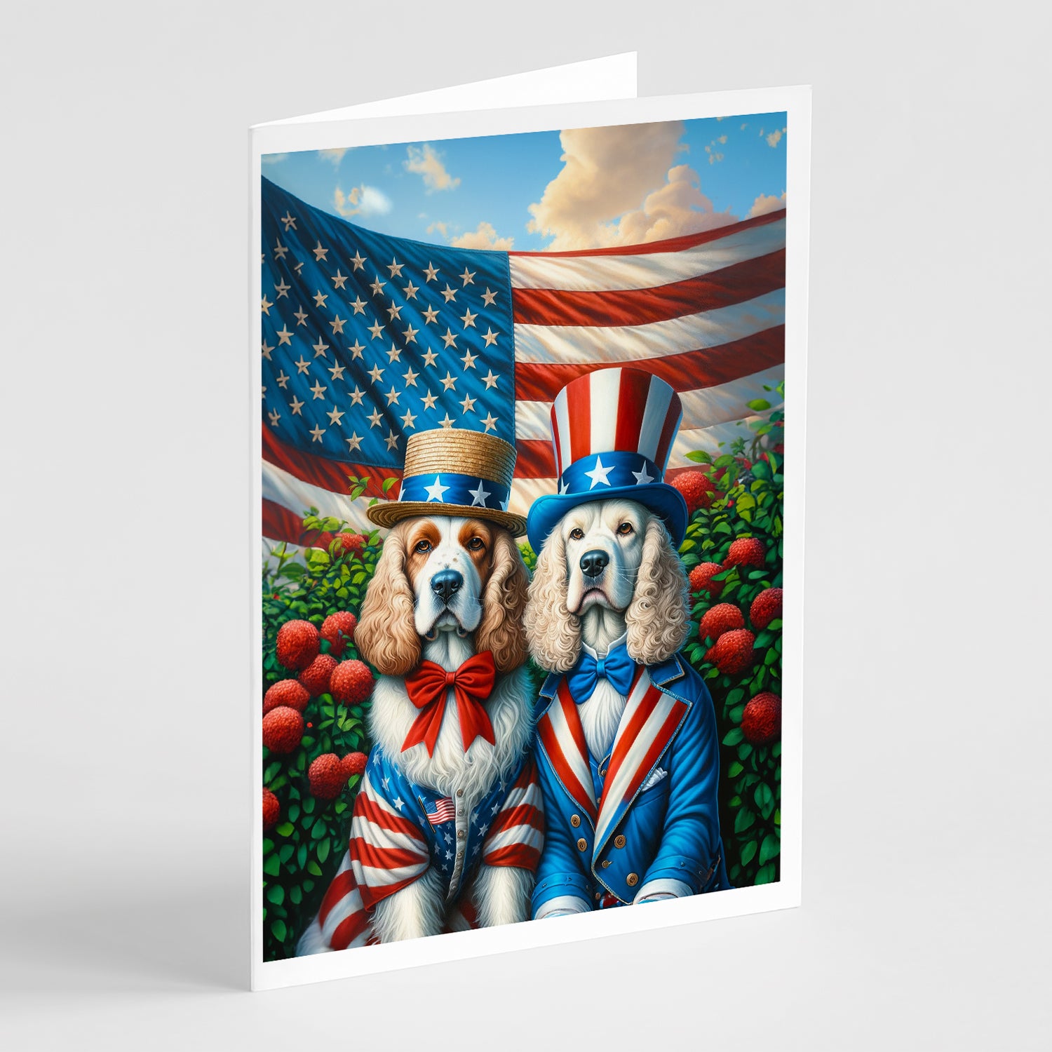 Buy this All American Clumber Spaniel Greeting Cards Pack of 8