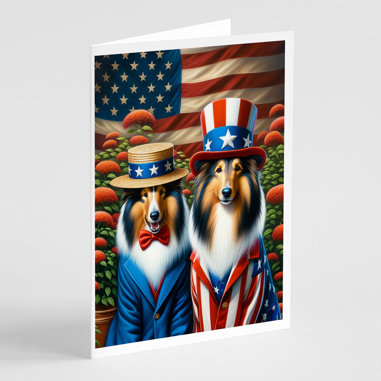 Buy this All American Collie Greeting Cards Pack of 8