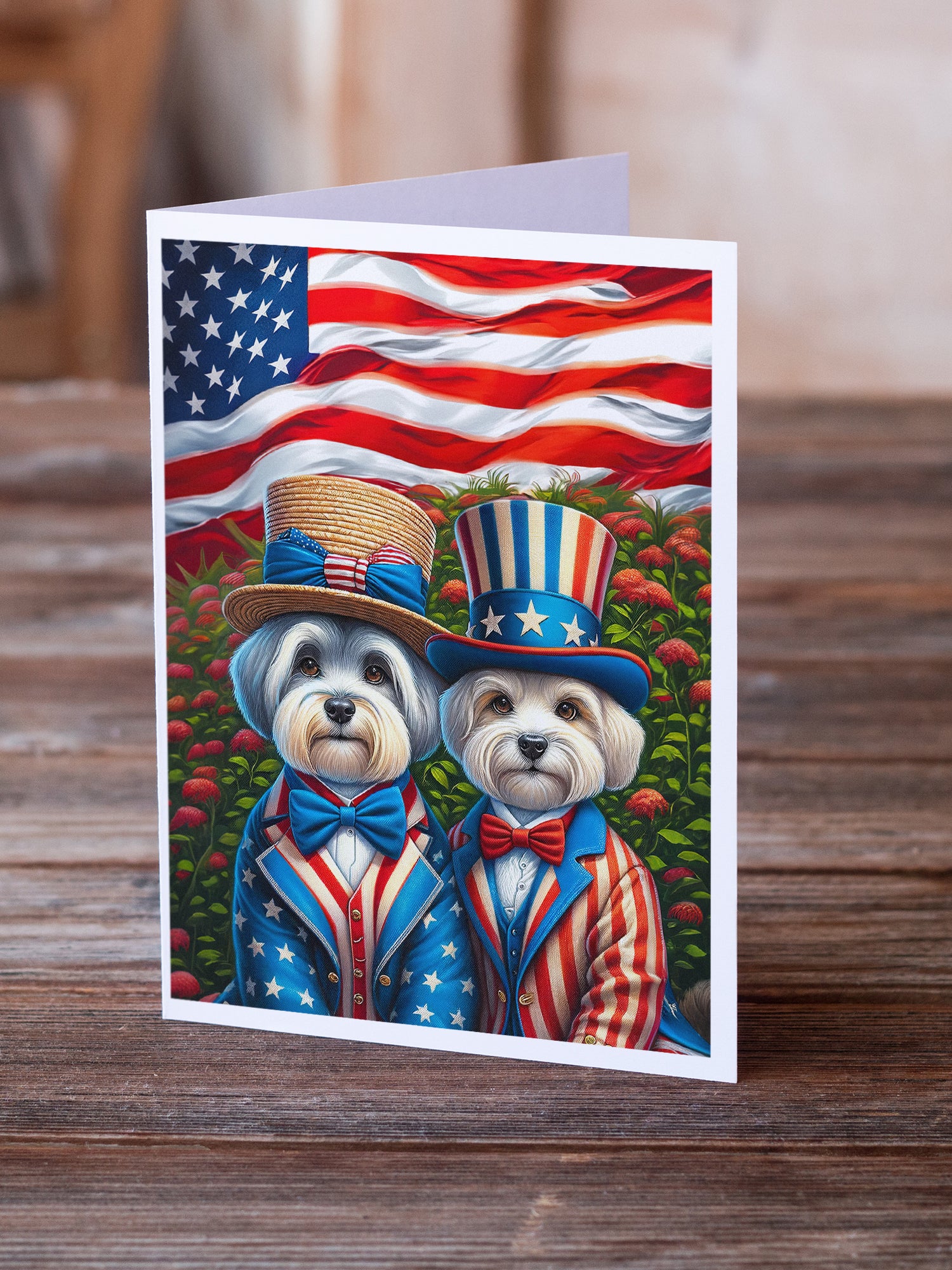 Buy this All American Dandie Dinmont Terrier Greeting Cards Pack of 8
