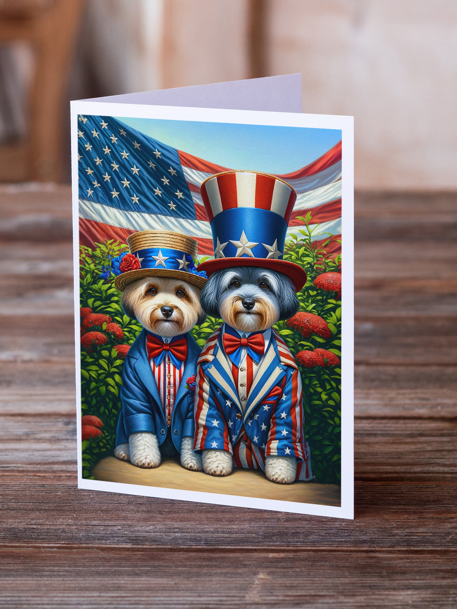 All American Dandie Dinmont Terrier Greeting Cards Pack of 8