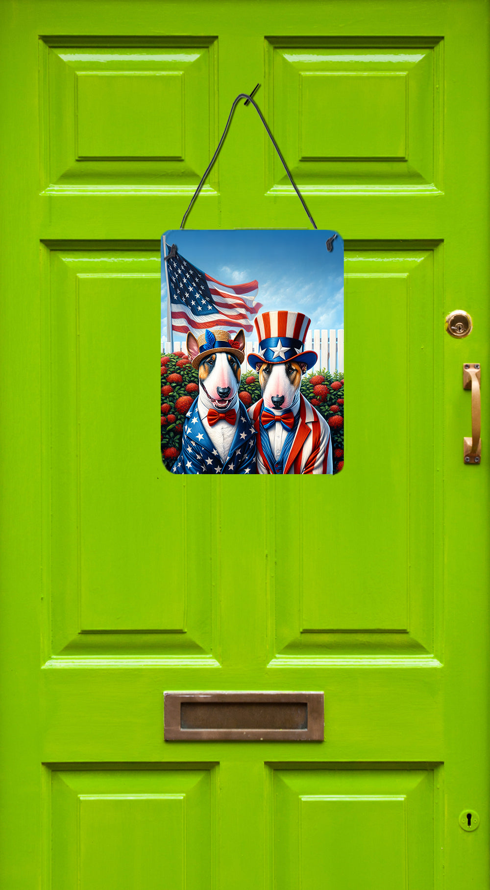 Buy this All American English Bull Terrier Wall or Door Hanging Prints