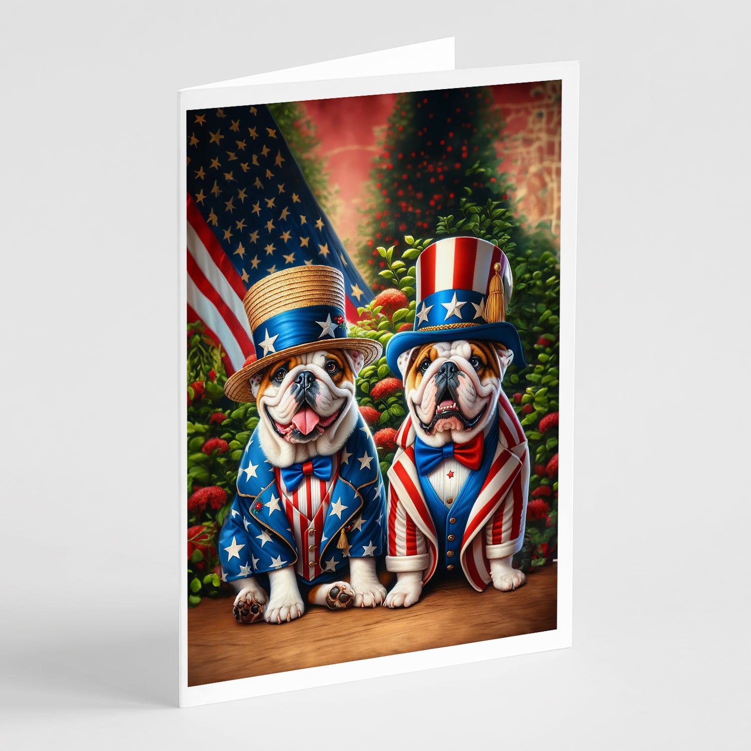 Buy this All American English Bulldog Greeting Cards Pack of 8