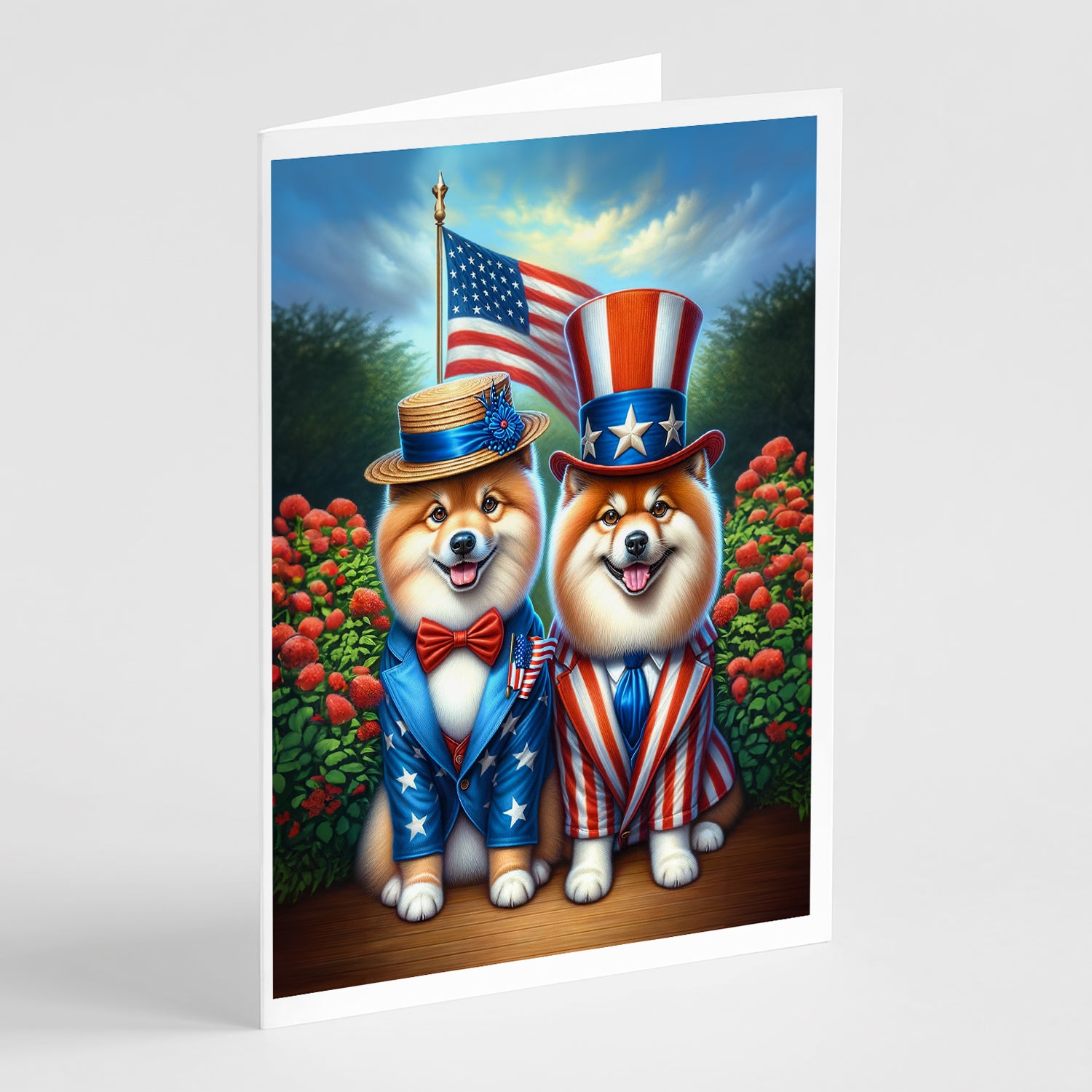 Buy this All American Finnish Spitz Greeting Cards Pack of 8