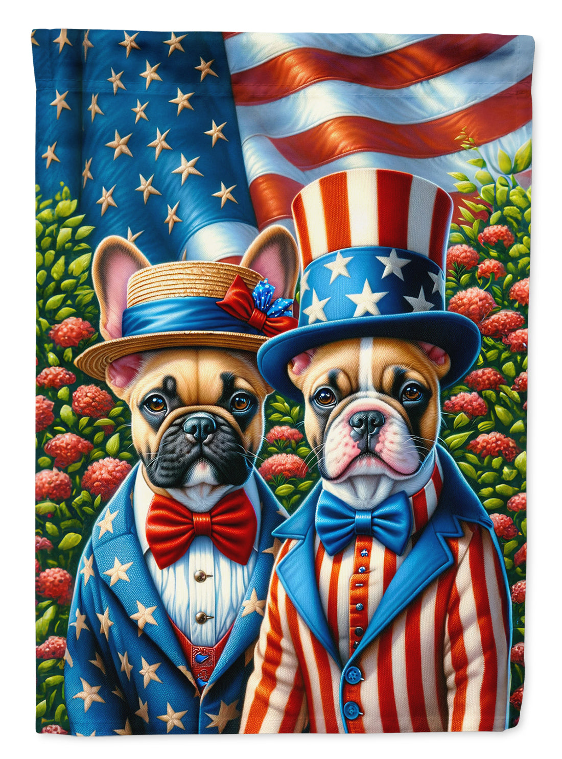 Buy this All American French Bulldog House Flag