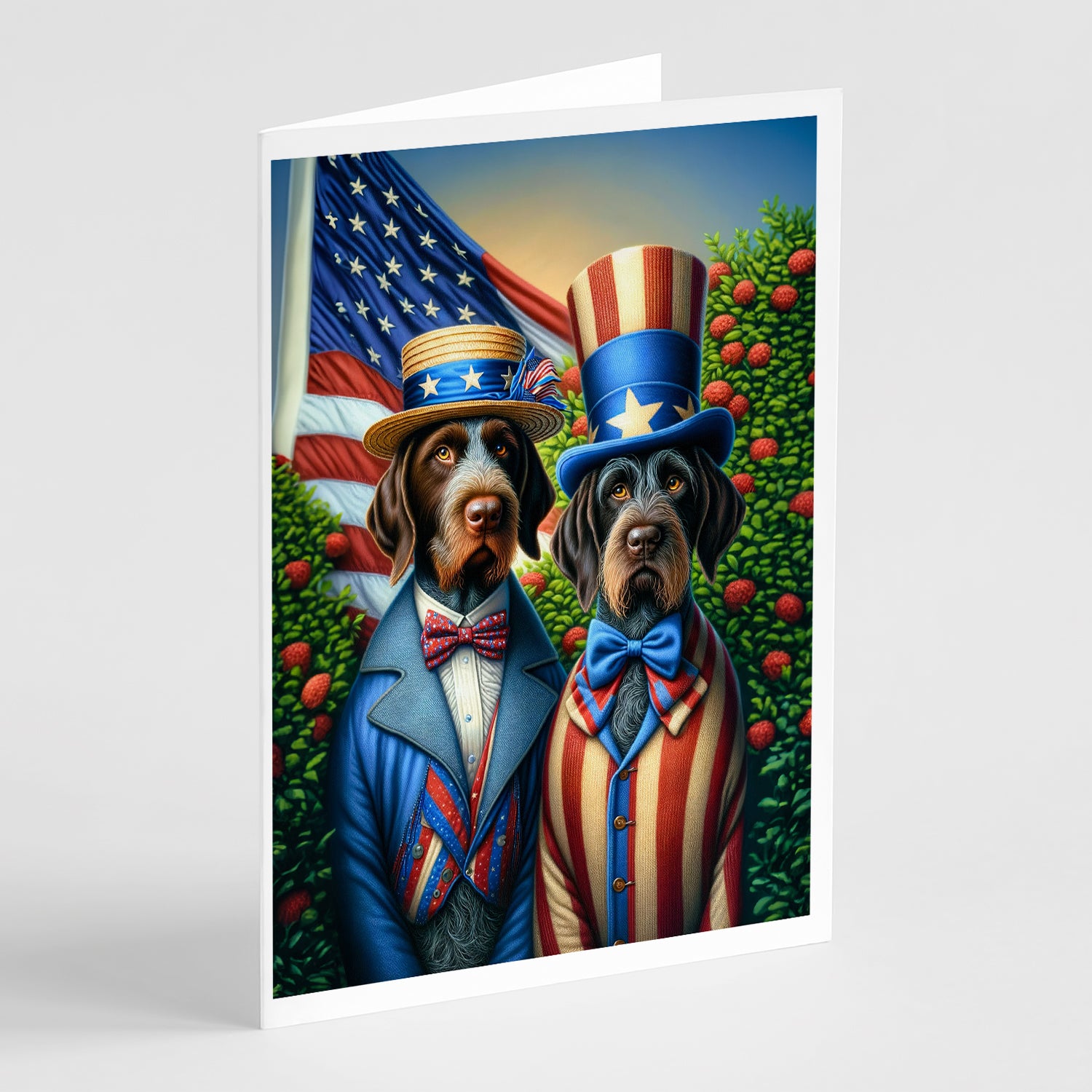 Buy this All American German Wirehaired Pointer Greeting Cards Pack of 8