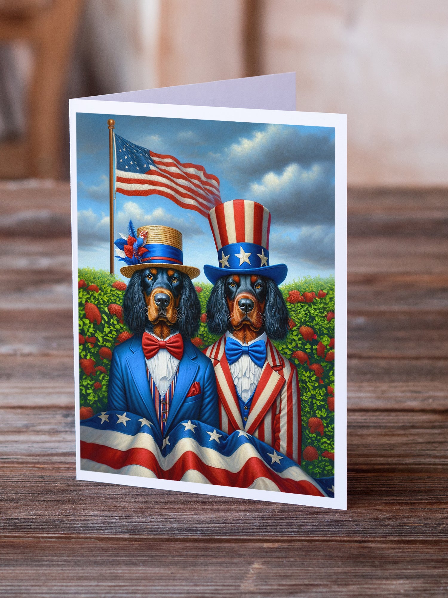 Buy this All American Gordon Setter Greeting Cards Pack of 8