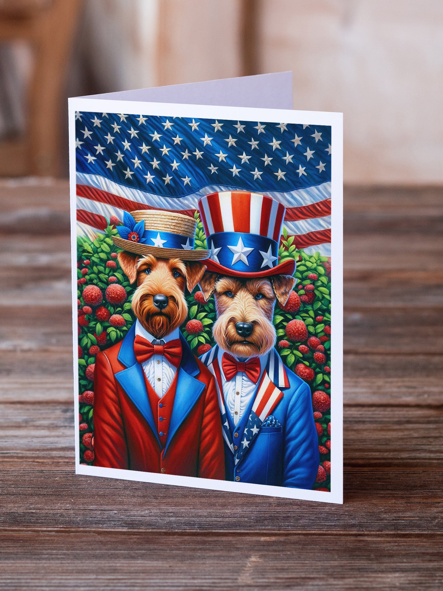 All American Irish Terrier Greeting Cards Pack of 8