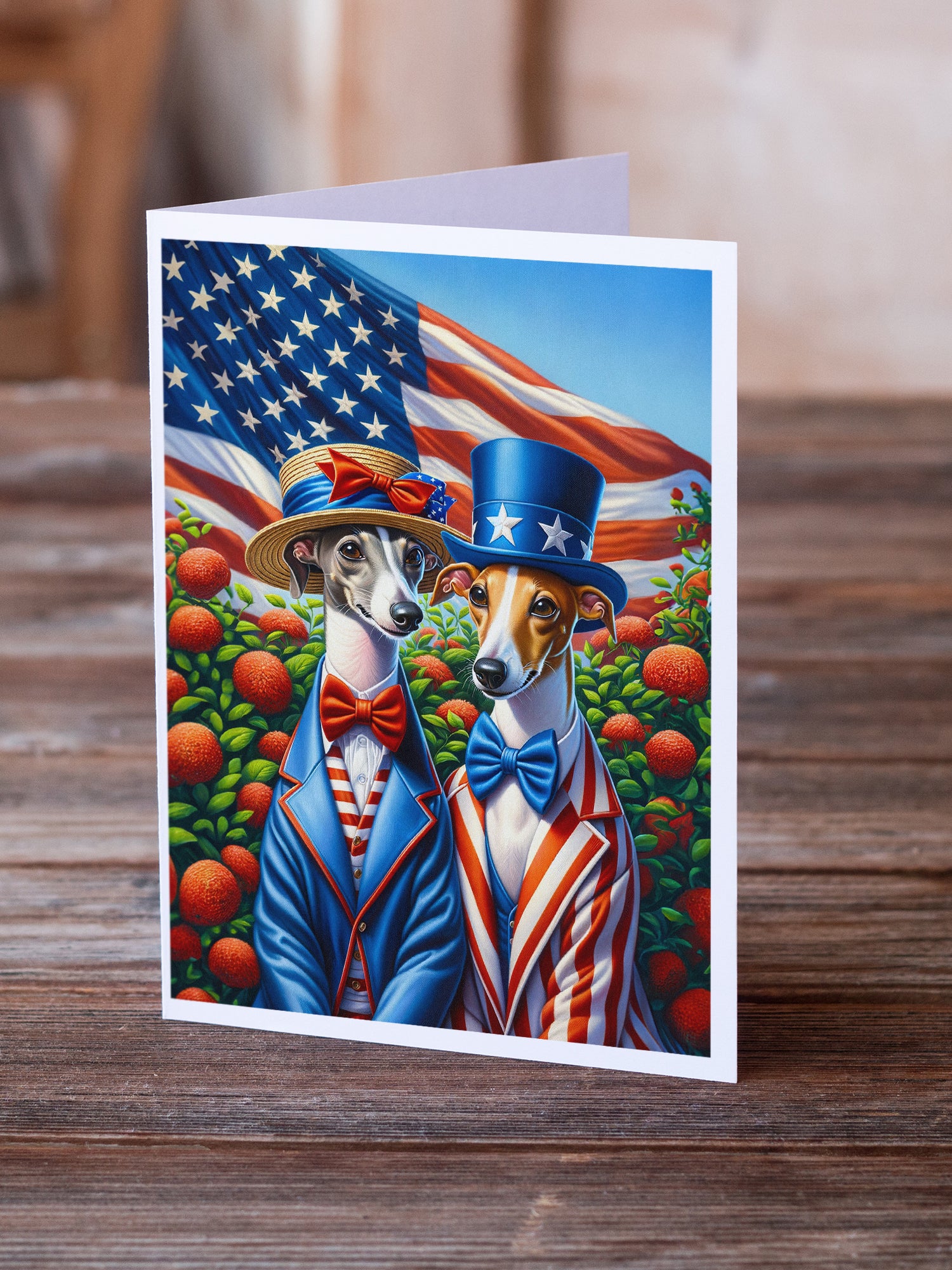 Buy this All American Italian Greyhound Greeting Cards Pack of 8
