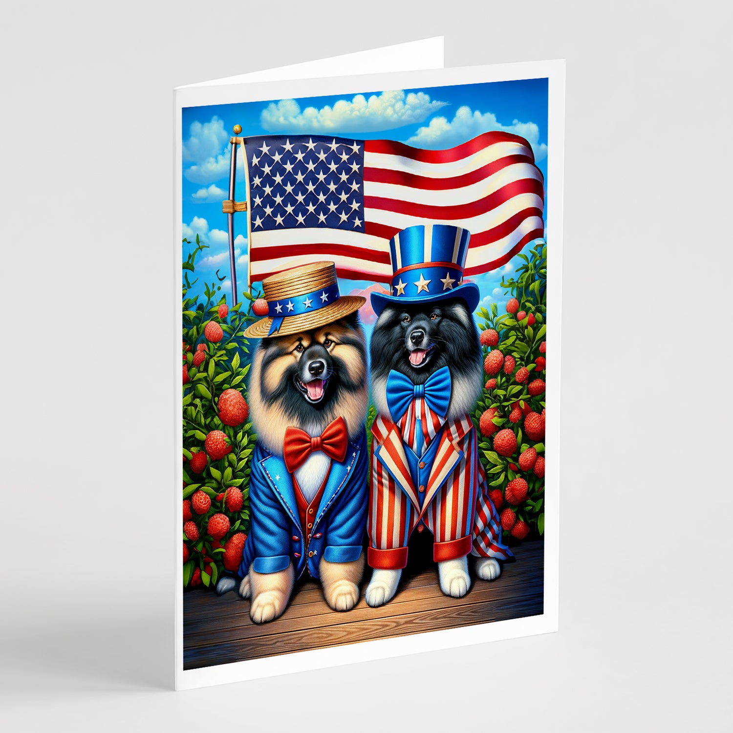 Buy this All American Keeshond Greeting Cards Pack of 8