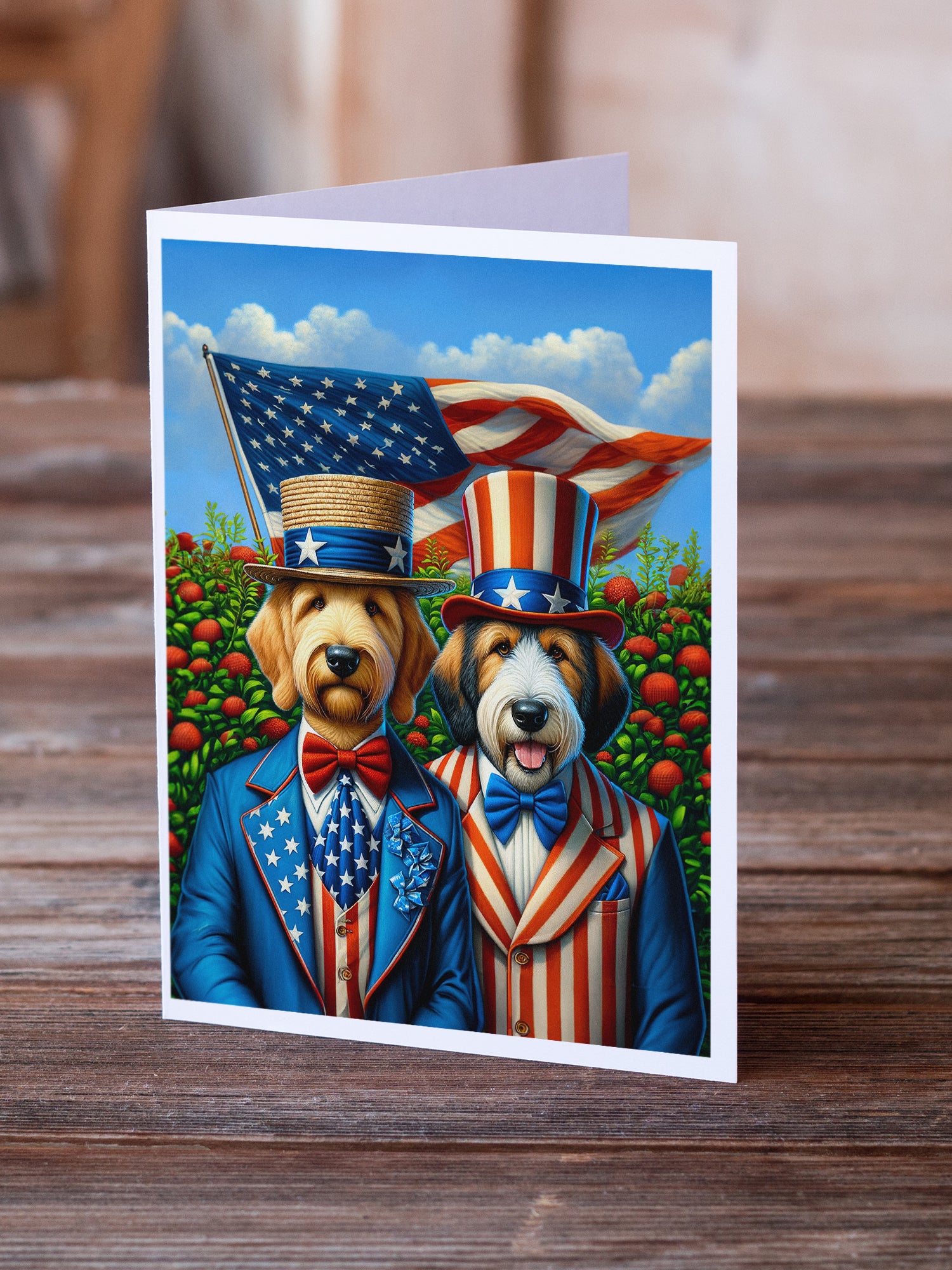 All American Otterhound Greeting Cards Pack of 8
