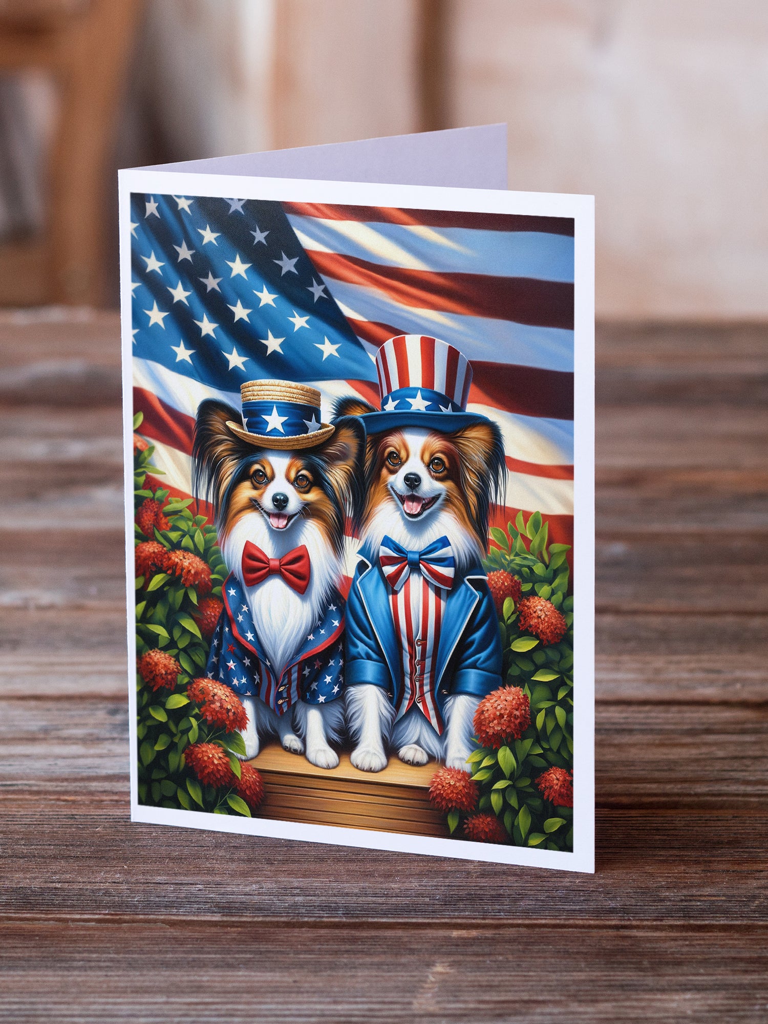 Buy this All American Papillon Greeting Cards Pack of 8