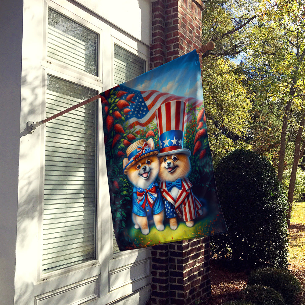 Buy this All American Pomeranian House Flag