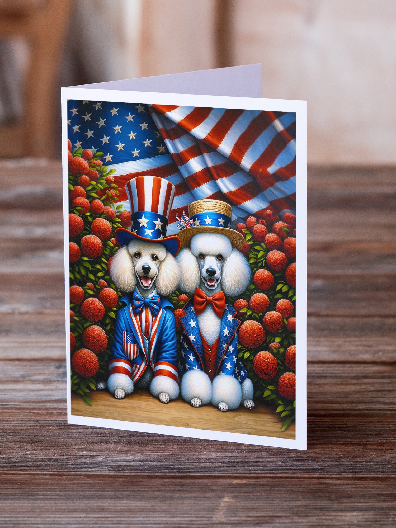 Buy this All American Poodle Greeting Cards Pack of 8