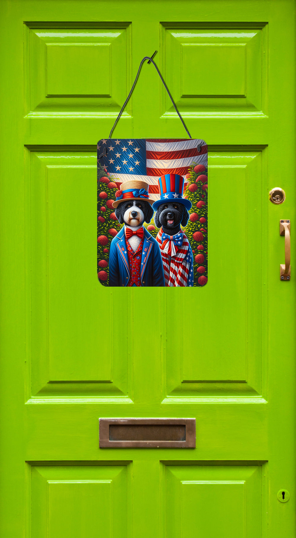 All American Portuguese Water Dog Wall or Door Hanging Prints