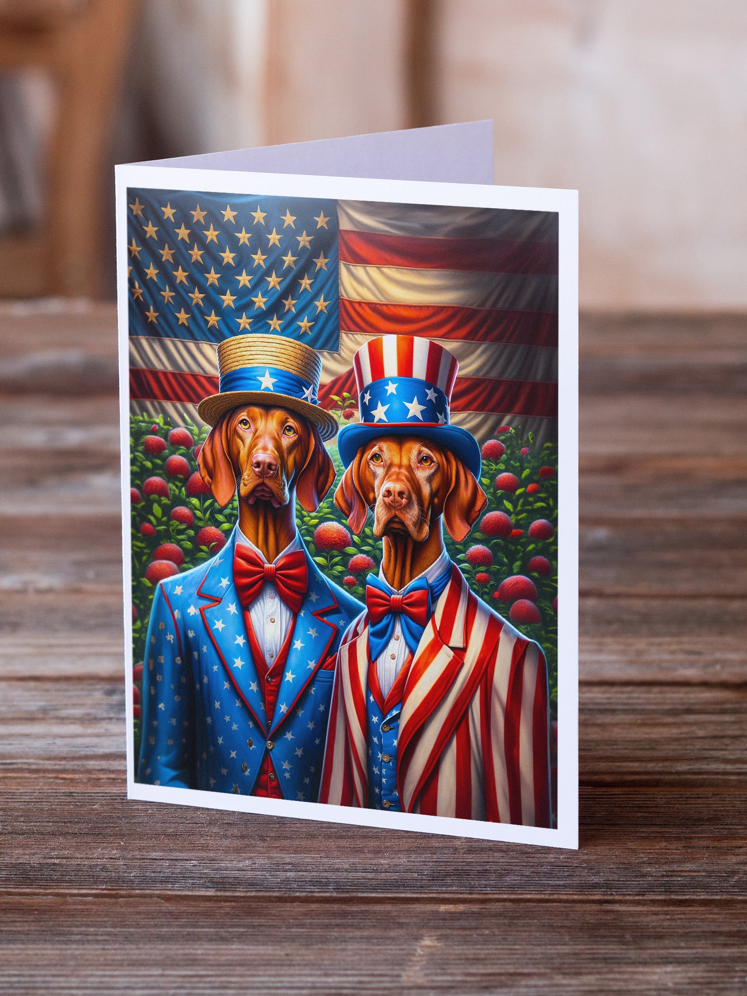 Buy this All American Vizsla Greeting Cards Pack of 8